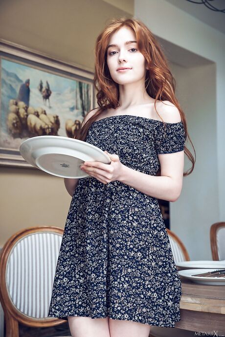 Glamorous redhead Jia Lissa shows every inch of her petite naked body